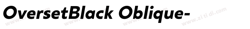 OversetBlack Oblique字体转换 OversetBlack Oblique字体转换